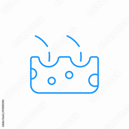 wet cleaning sponge icon sign vector