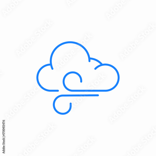wind weather icon sign vector