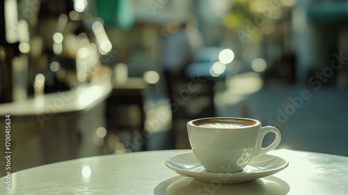 Espresso cup outdoor cafe