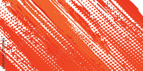 Abstract Sports Background with Orange and Red Gradient Brushstrokes and Halftone Effect sport pop art Grunge background