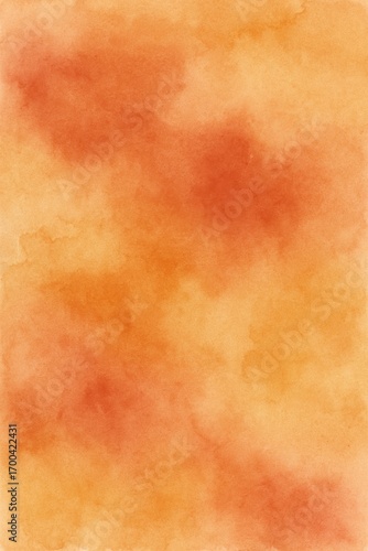 Warm orange watercolor texture with soft gradient—perfect backdrop for autumn designs, posters, invites, and web banners.