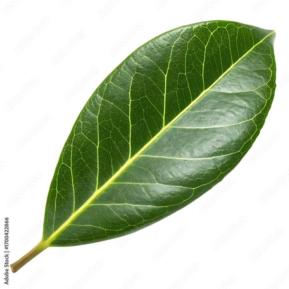 Obraz premium Single poisonous english yew tree leaf needle isolated on a transparent background png