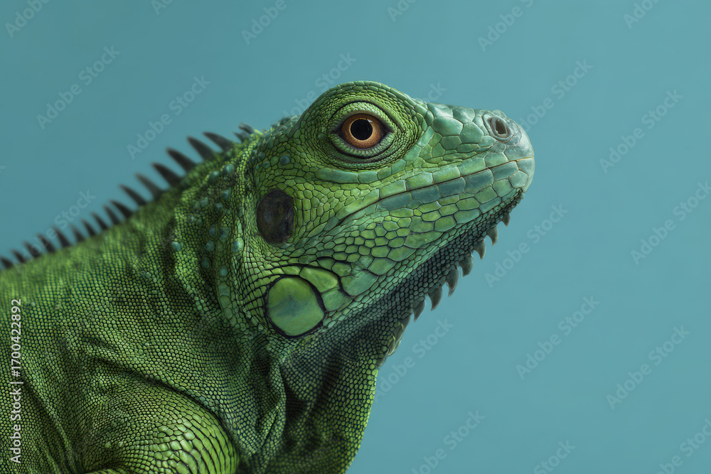 Obraz premium create stunning ultrabright portraits of top animals featuring reptiles on clean background
