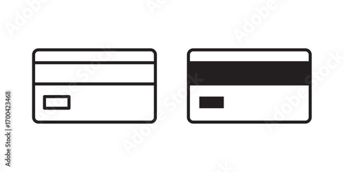 Debit card icon. sign design. Vector illustration with stroke and fill on a white background.