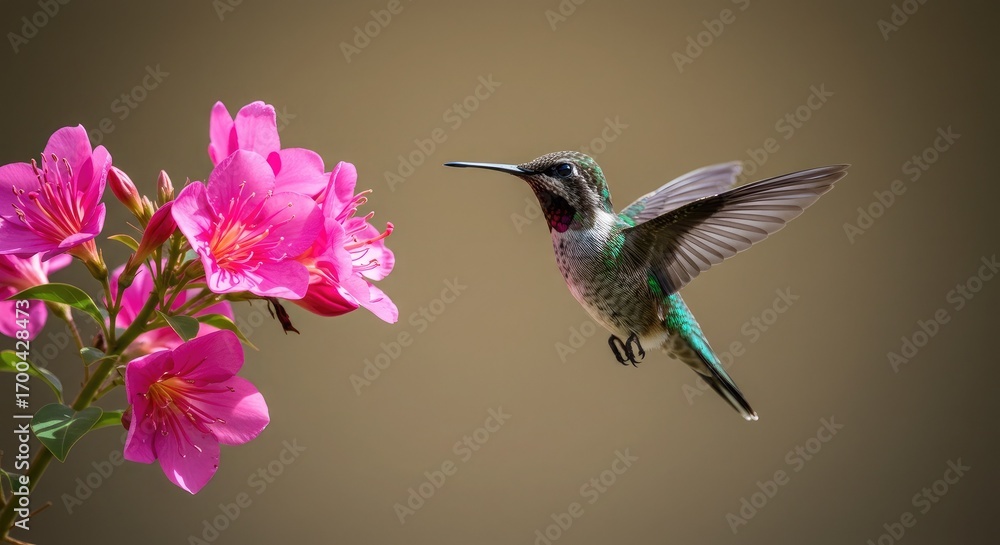 Fototapeta premium hummingbird and flower