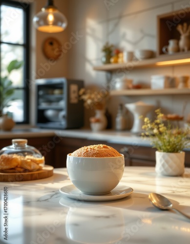 Wallpaper Mural Baking Preparation in Bright Kitchen Torontodigital.ca