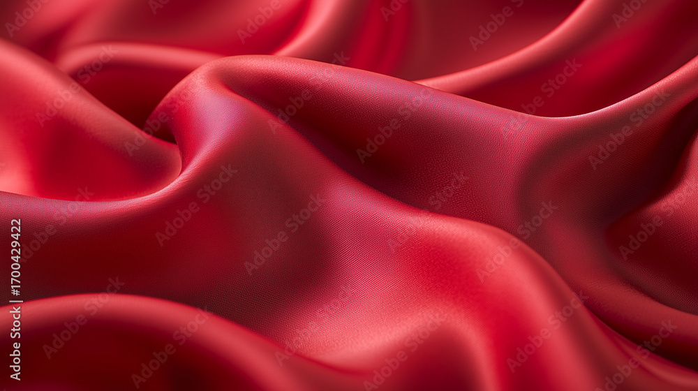 Obraz premium 情熱的な赤布の背景 / Red Fabric Background