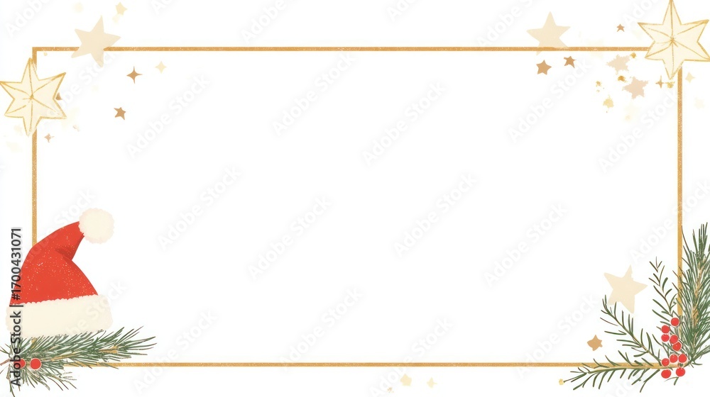 Obraz premium Elegant festive christmas frame