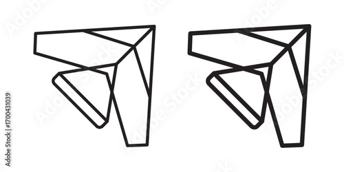 Glider icon .Vector illustration with stroke and fill on a white background. 
