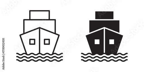 Harbor icon .Vector illustration with stroke and fill on a white background.