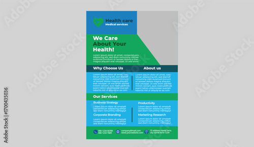 Modern healthcare flyer design