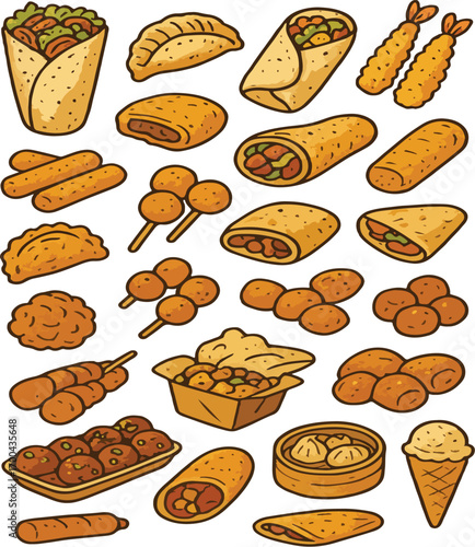 set of food icons