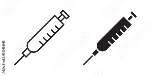 Injection icon. for web, computer and mobile app. Vector illustration with stroke and fill on a white background.