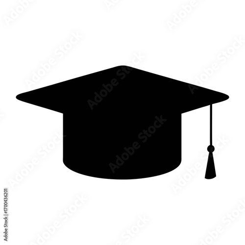 Graduation cap mortarboard academic dress college university degree education vector icon symbol