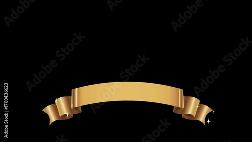 Gold ribbon with glittering light
