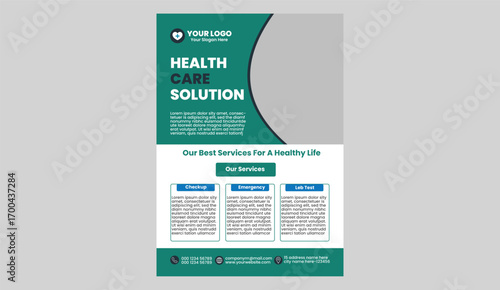 Modern healthcare flyer design
