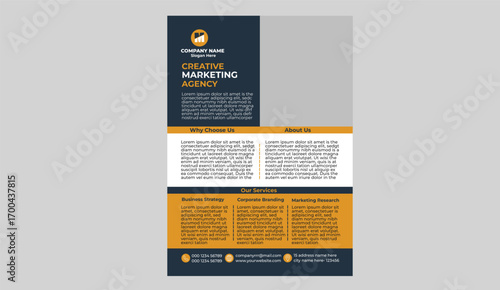 Modern flyer design for creative marketing agency
