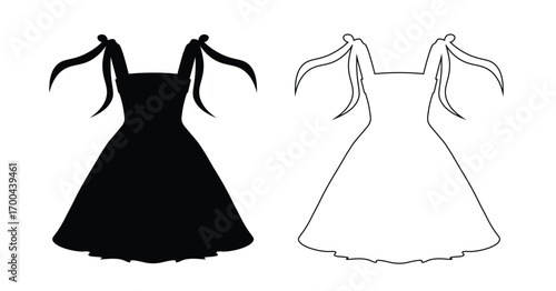 Stylish Clothing Dress Vector Graphic