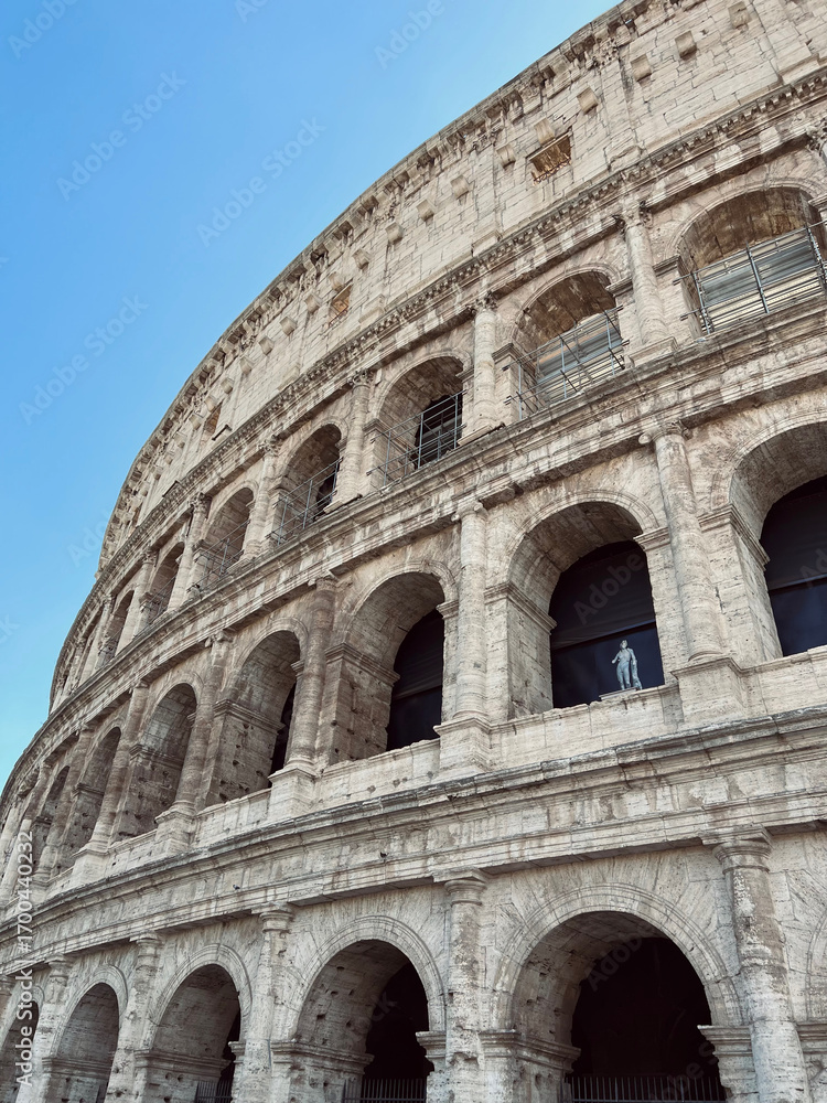 Fototapeta premium Colosseum in Rome Italy angle from bottom to top