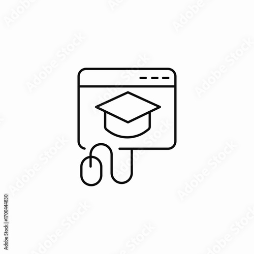 online education course  icon sign vector