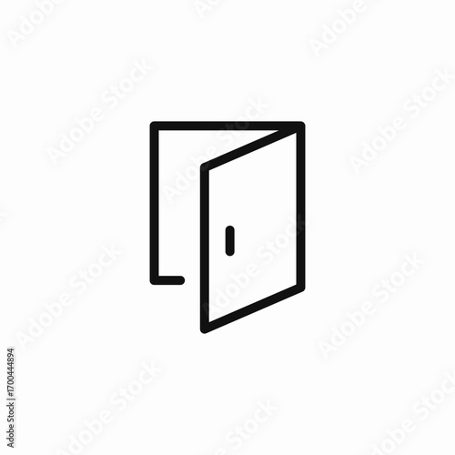 open door entry icon sign vector