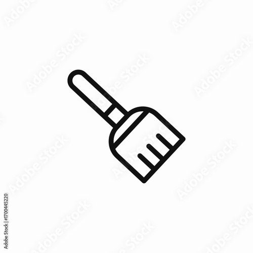 small hand brush icon sign vector