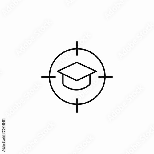 target goal icon sign vector