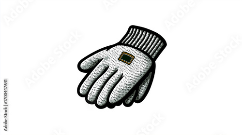 Knitted Glove Illustration for Winter and Accessory Themes