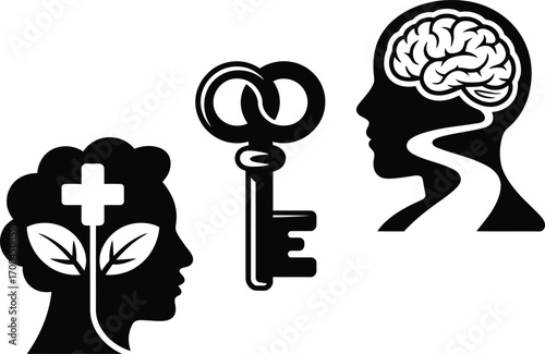 Unlock mental well-being and cognitive function with a key to the mind and healthy thoughts