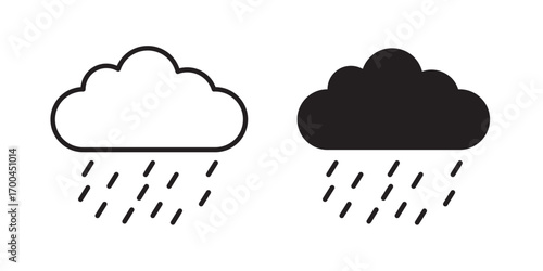 Rain icon . for social media, app, and web design. Vector illustration with stroke and fill on a white background.