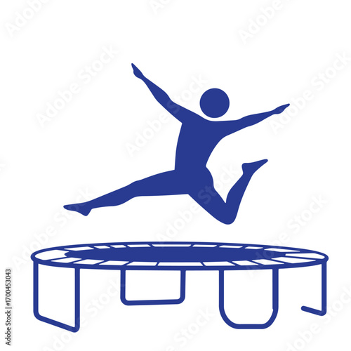 Silhouetted figure jumping on a trampoline illustrating recreation and physical activity