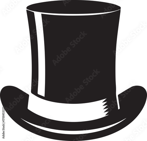 hat or high hat flat icon