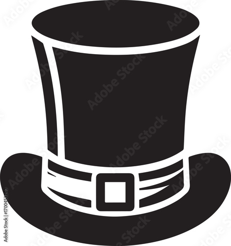 hat or high hat flat icon
