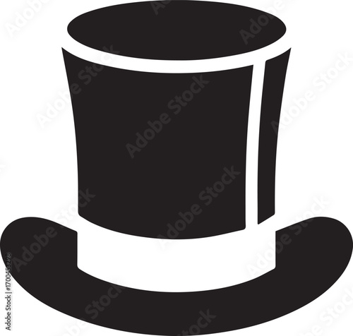 hat or high hat flat icon