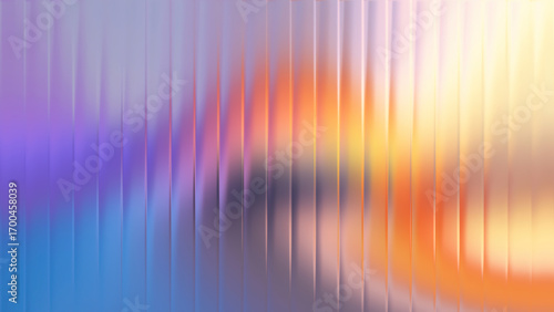 Iridescent rippled glass texture with pastel rainbow gradient and light abstract background