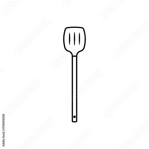 Kitchen spatula black and white flat vector icon design. Spatula symbol design and clip art