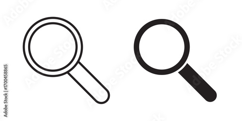 Search icon. Sign or Symbol. Vector illustration with stroke and fill on a white background.