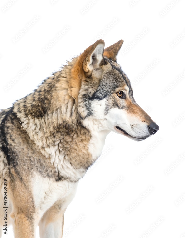 Fototapeta premium Wolf portrait, profile view