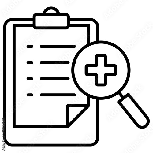 Diagnosis Outline Icon