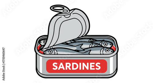 Illustration of Sardines in a Can A Culinary Classic and Healthy Protein Source with Nutritional Value