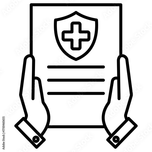 Health Insurance Outline Icon