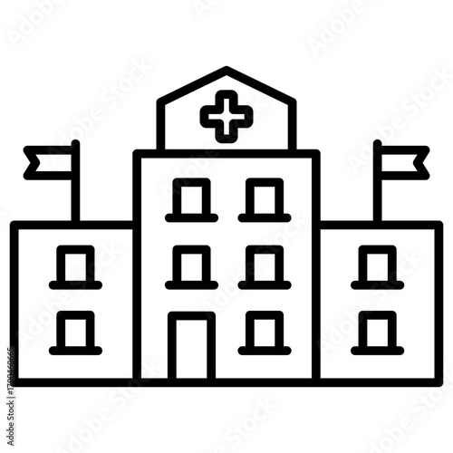 Hospital Outline Icon