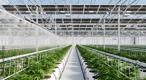 Automated cannabis cultivation in innovative greenhouse environment