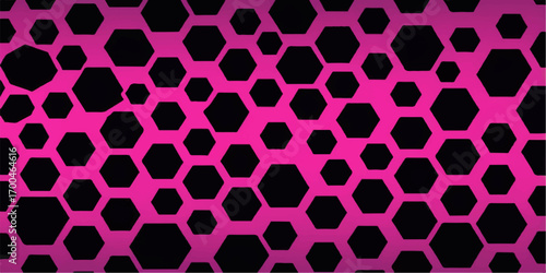 Pink leopard print hexagon pattern, a seamless geometric vector illustration with a honeycomb structure
