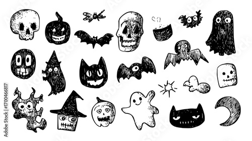 Halloween Doodles Collection
