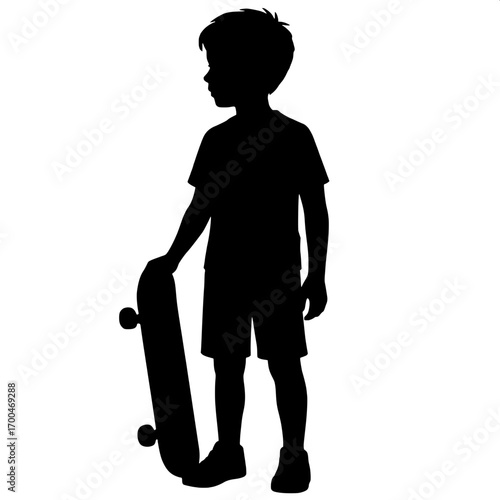 Boy with Skateboard