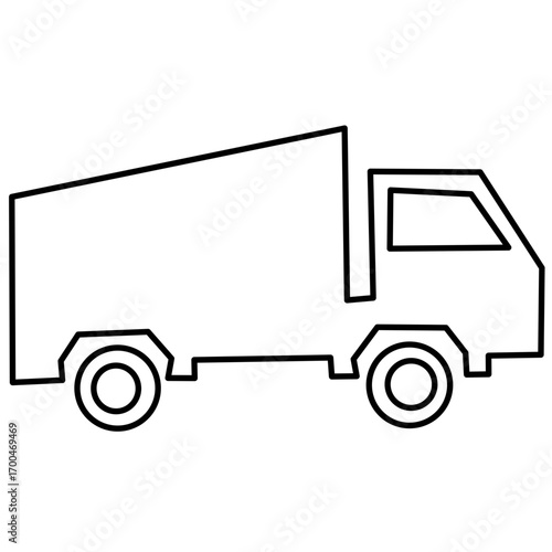 Express delivery truck vector glyph icons, fast delivery vans. Courier service transportation. Distribution and logistics isolated clipart collection.