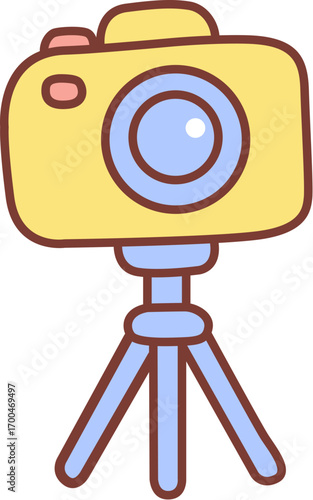 digital camera on a tripod