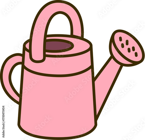 red watering can
