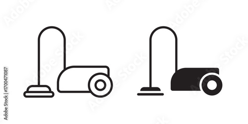 Vacuum cleaner icon .Thin line vacuum, cleaner icon from cleaning collection. vacuum symbol can be used web and mobile. Vector illustration with stroke and fill on a white background.